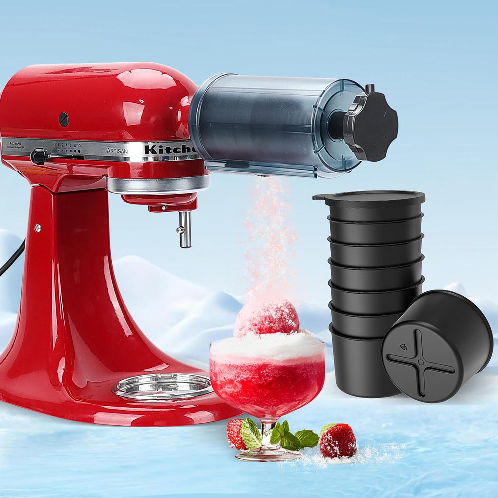 Ice Mold Accessory for Kitchenaid Shave Ice Attachment, Reusable Plastic Ice Mol