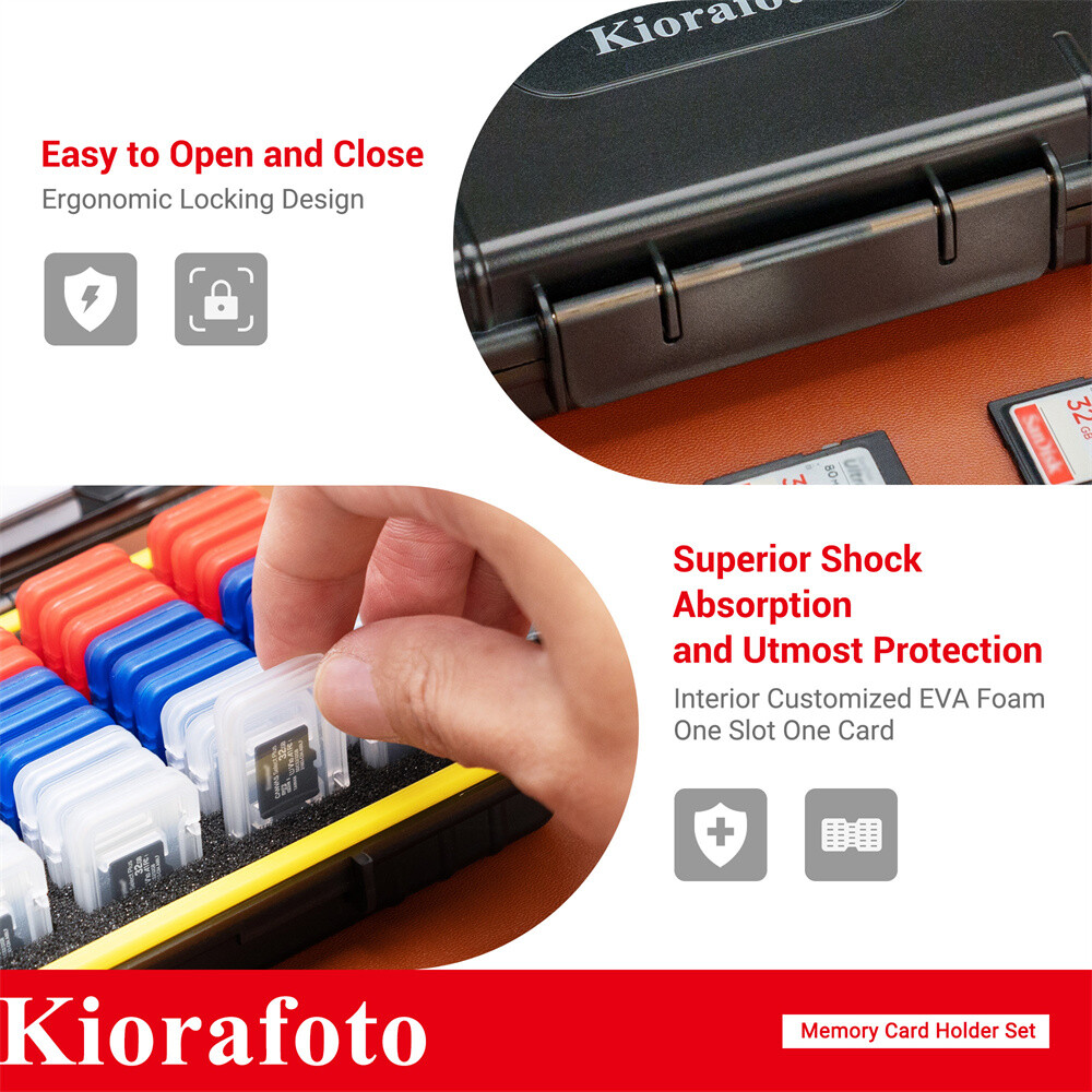 Clear Plastic Memory Card Case Holder Storage for 54 MicroSD Micro SD MSD TF