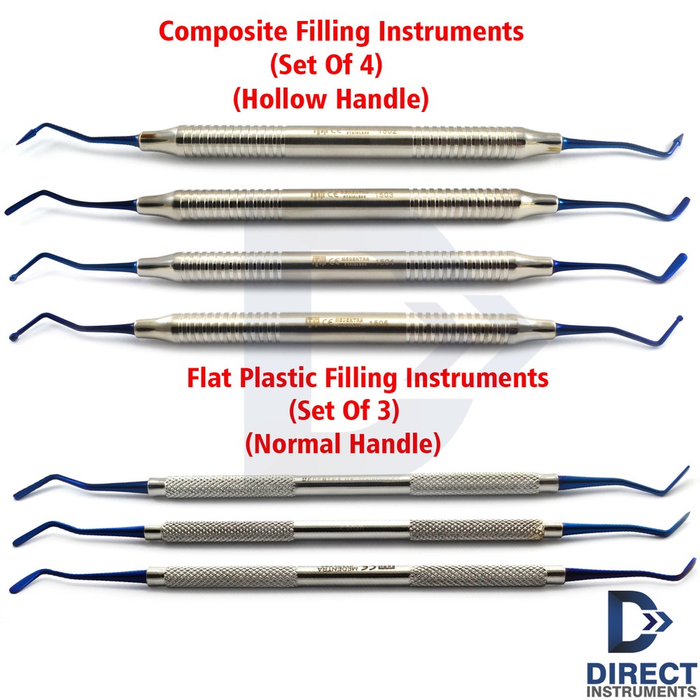 7Pcs Amalgam Composite Instruments Heidman Spatula Filling Carvers Examination