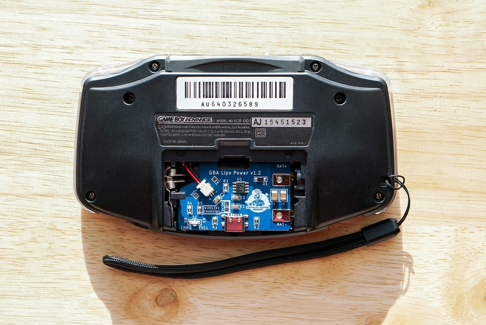 GameBoy Advance GBA USB-C Rechargeable Battery Pack