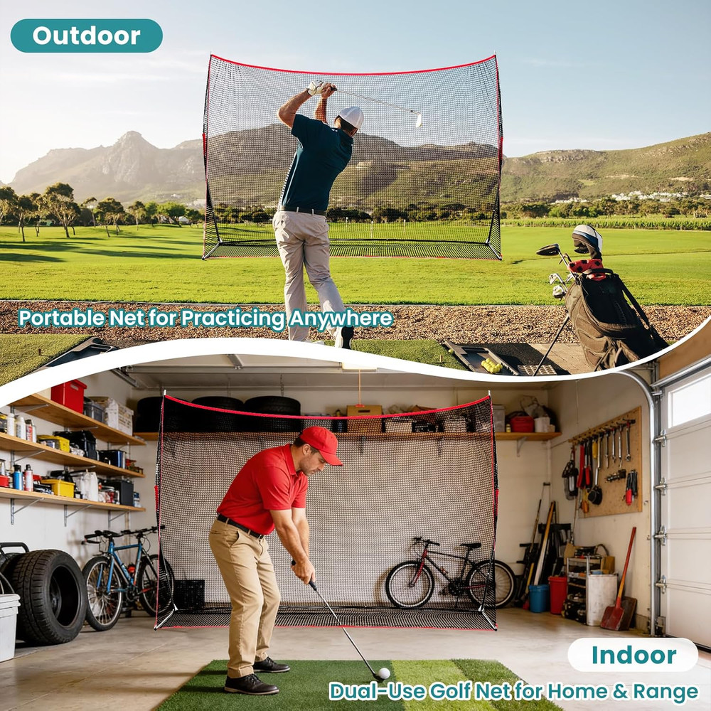 Golf Nets for Backyard, 10X7 Ft Golf Practice Net with Frame, Outdoor & Indoor D