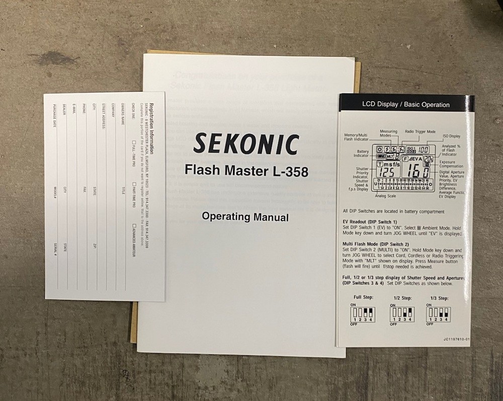 SEKONIC MODEL L-358 FLASH MASTER LIGHT METER