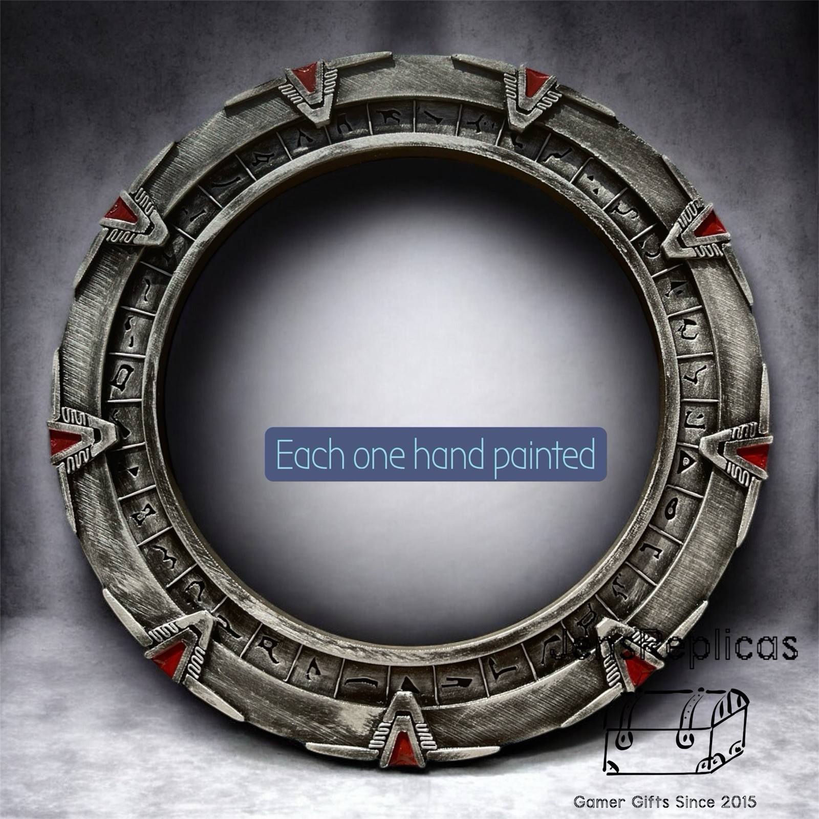 Stargate SG1 Gate 8” Sculpture Collector Replica, Each Hand Painted, Display
