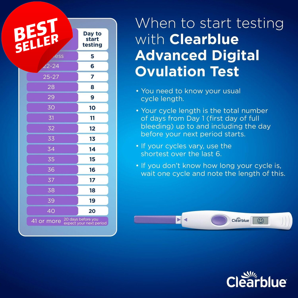 Advanced Digital Ovulation Test 20 Pack Fertility Predictor Sticks - US