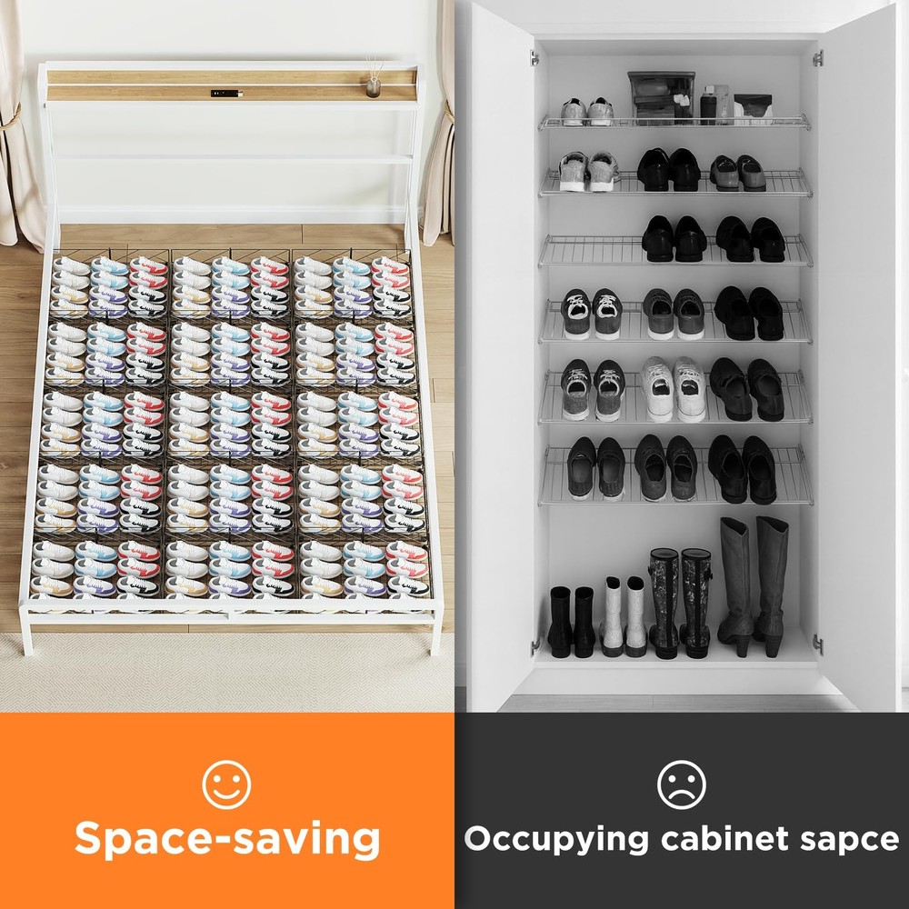 Under Bed Storage with Wheels, Rollable Under Bed Storage Container, Foldable...