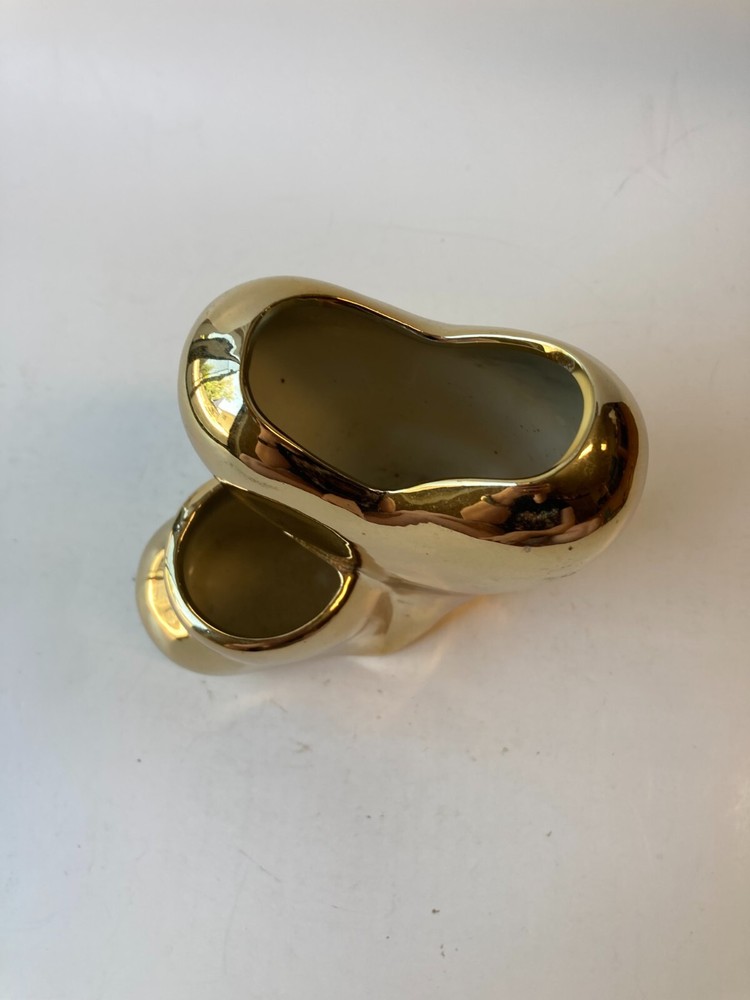 Gold Hearts Ceramic Vase 6"