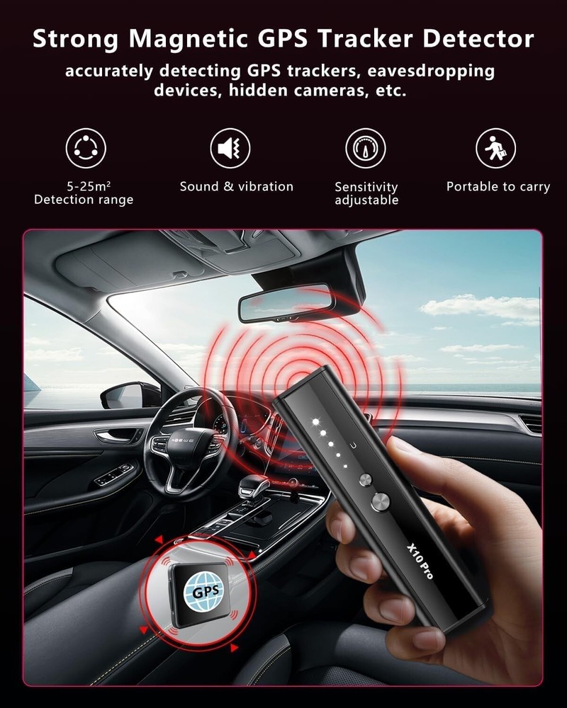 YPMEW Camera Detectors X10 Pro, Accurate Camera/ Bug Sweeper