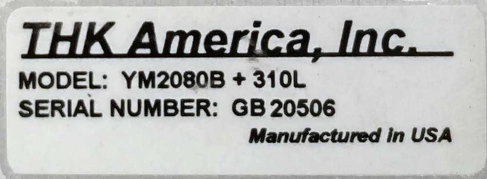 THK 2080B+310L Belt Driven Linear Actuator