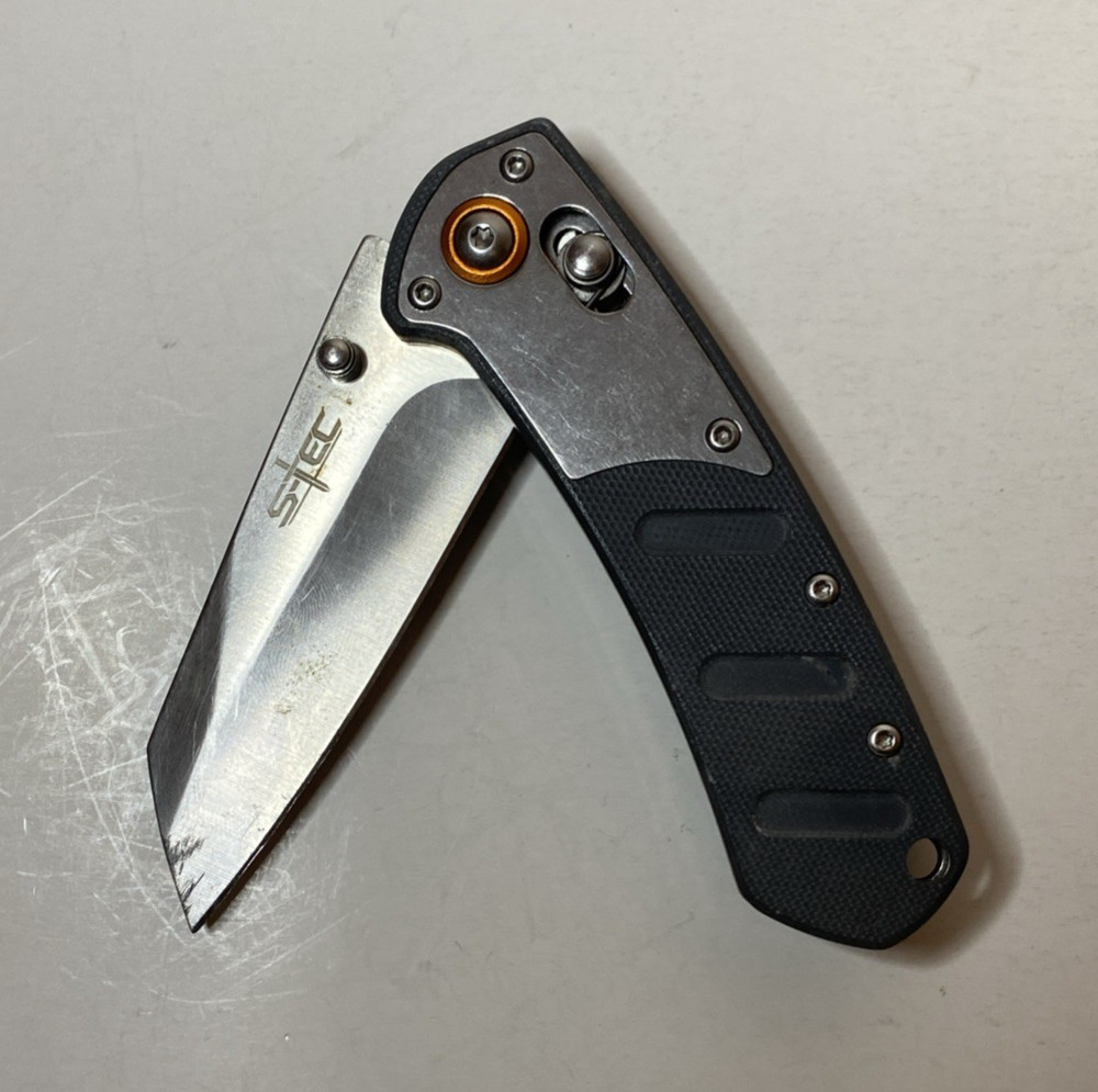 S-TEC Axis Lock Elite Series Folding Knife Tactical Blade Black Handle - TS041