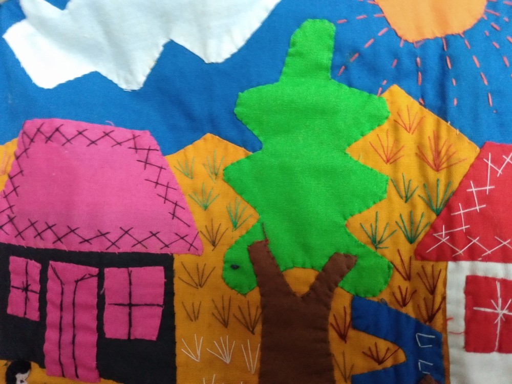 Hand Stitched Mural