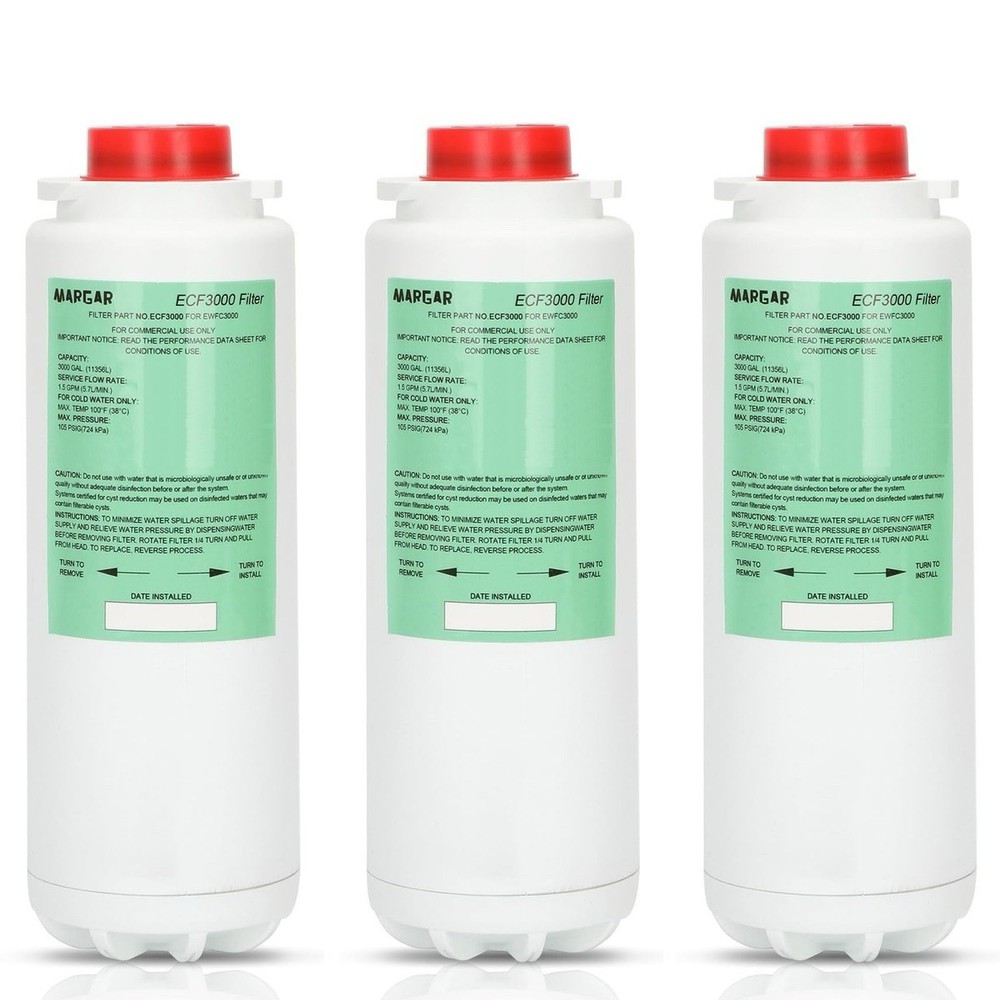 ECF3000 Filters, Compatible With Elkay EzH2O WaterSentry Plus - 3 PACK-READ