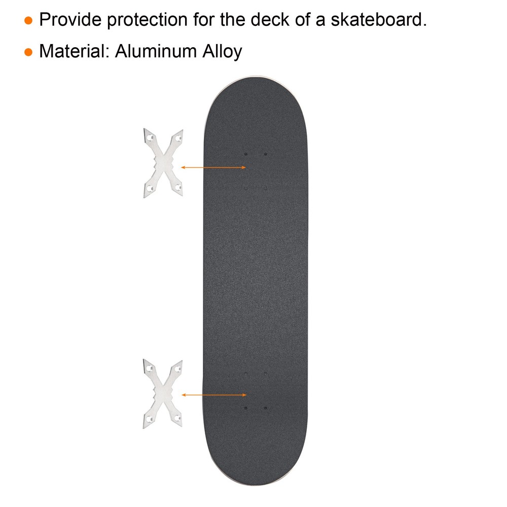 Skateboard Gasket Deck Protector Protective Anti Sinking Hardware Silver x Shape