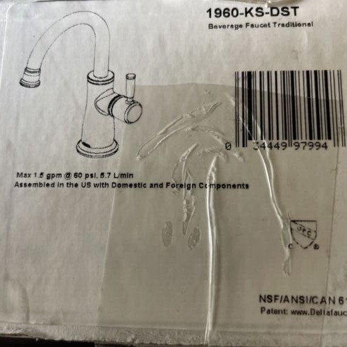 Delta Traditional 1.5 GPM Cold Only Water Dispenser Beverage Faucet  1960-KS-DST