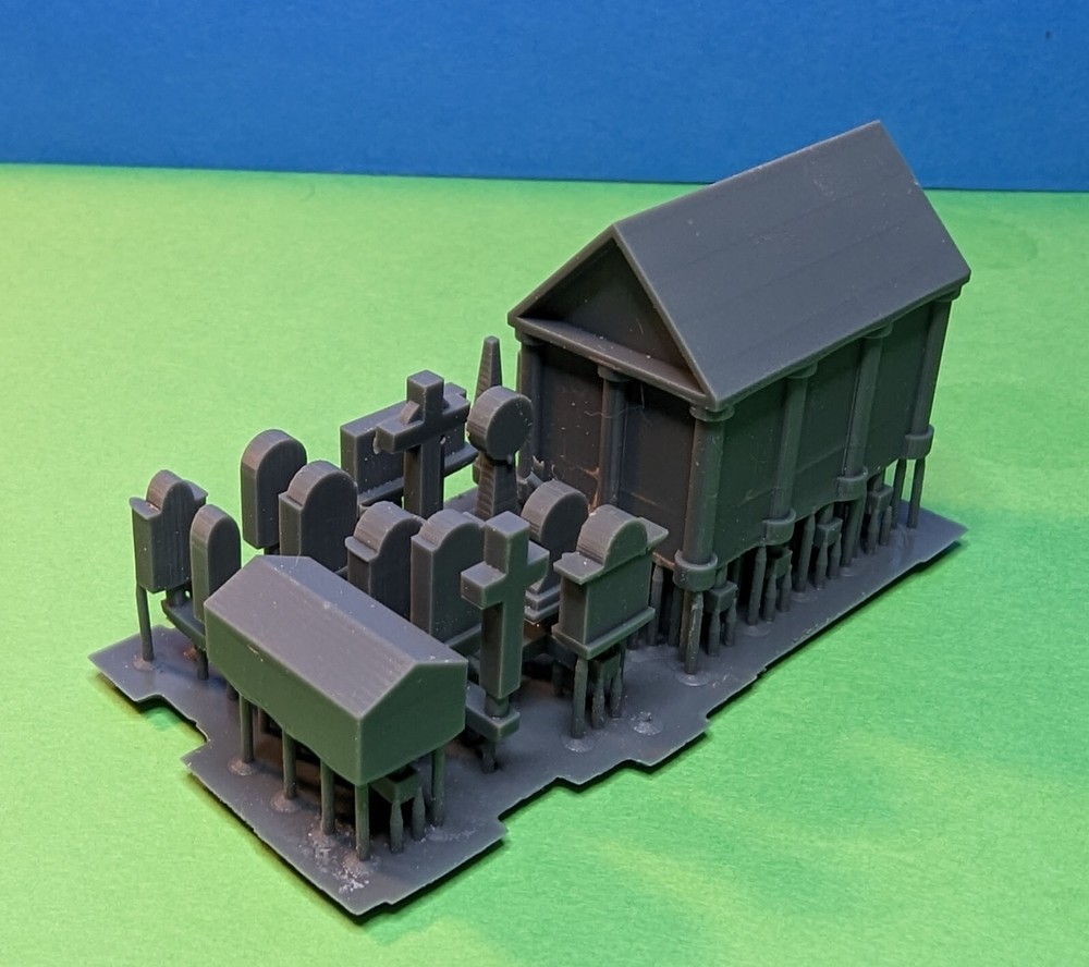 N Scale Cemetery Set Graveyard Graves N1021