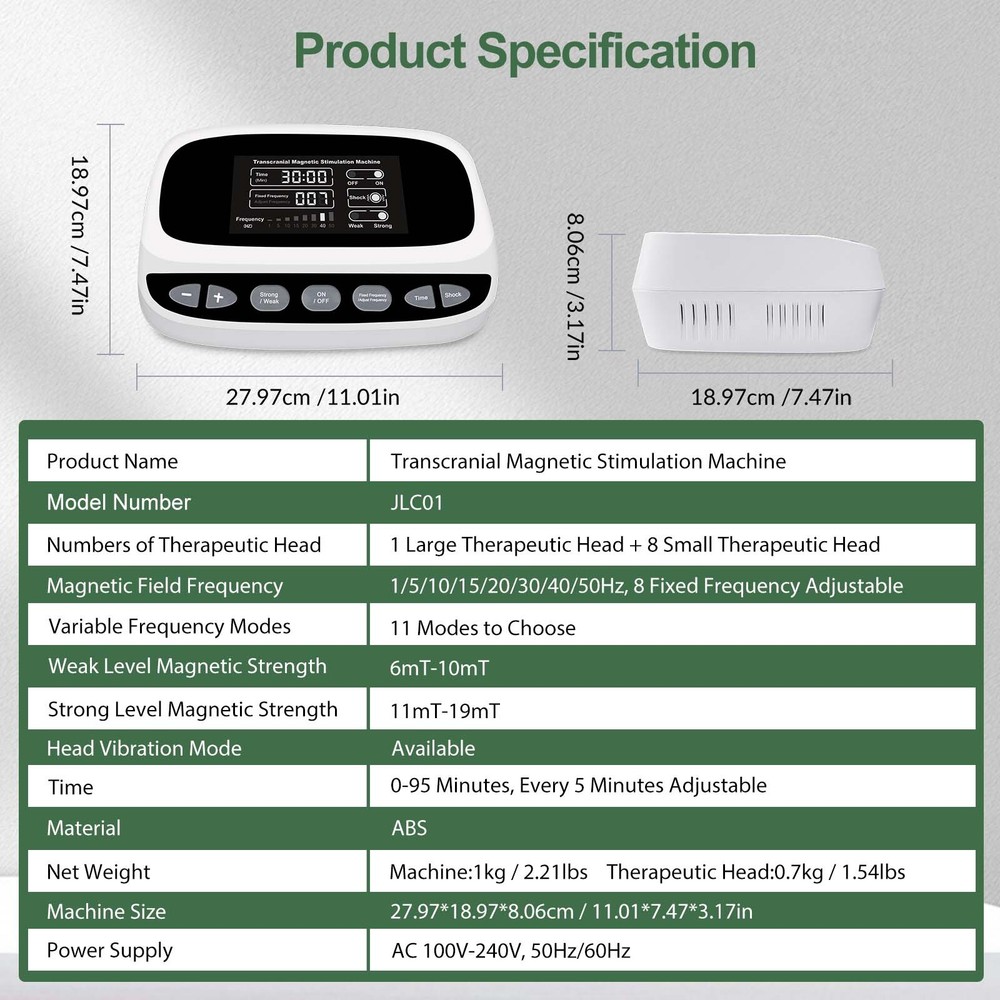 Portable rTMS Brain Stimulation System with Vibration Function for Focus Support