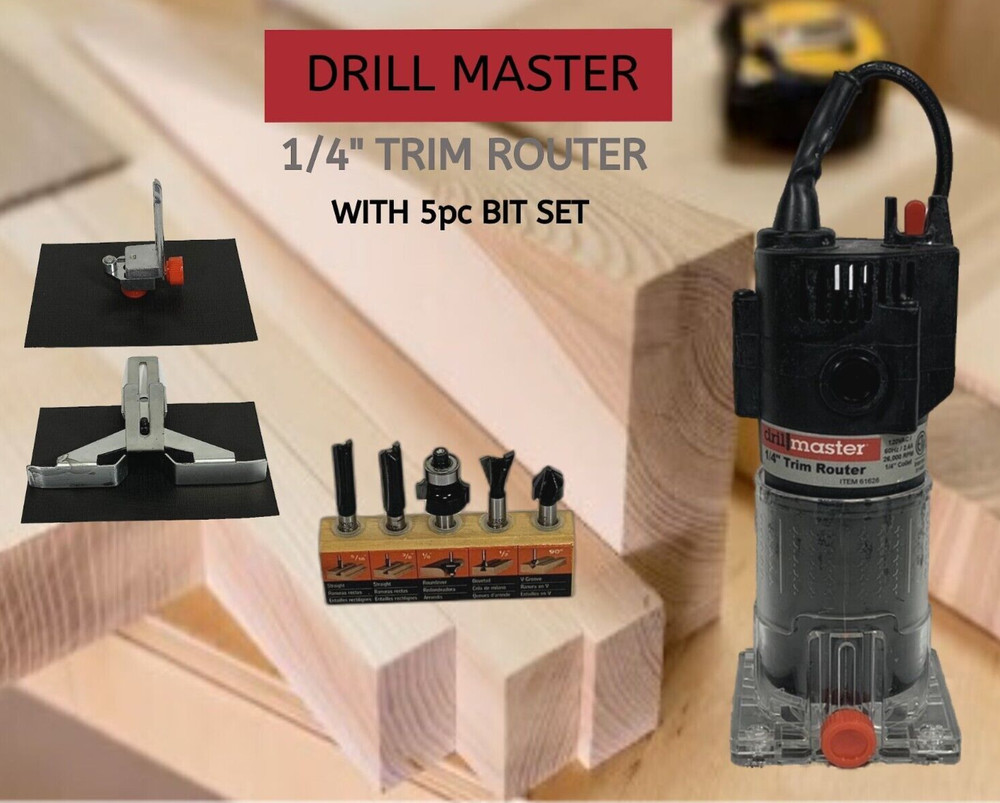 ROUTER-1/4" COLLET-WITH BITS AND ACCESSORIES