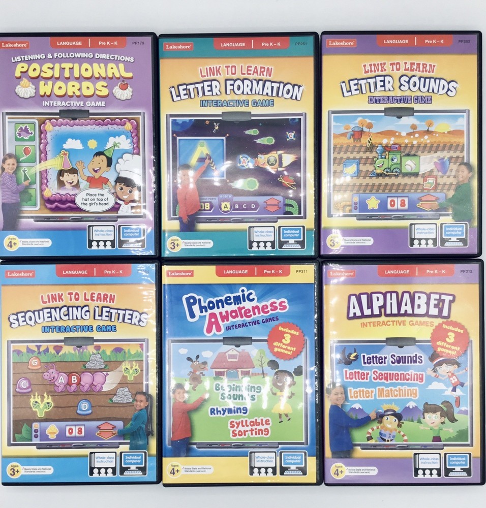 LN✴️19-Lakeshore Educational Interactive Learning PreK-K 1 Language PC/MAC Games
