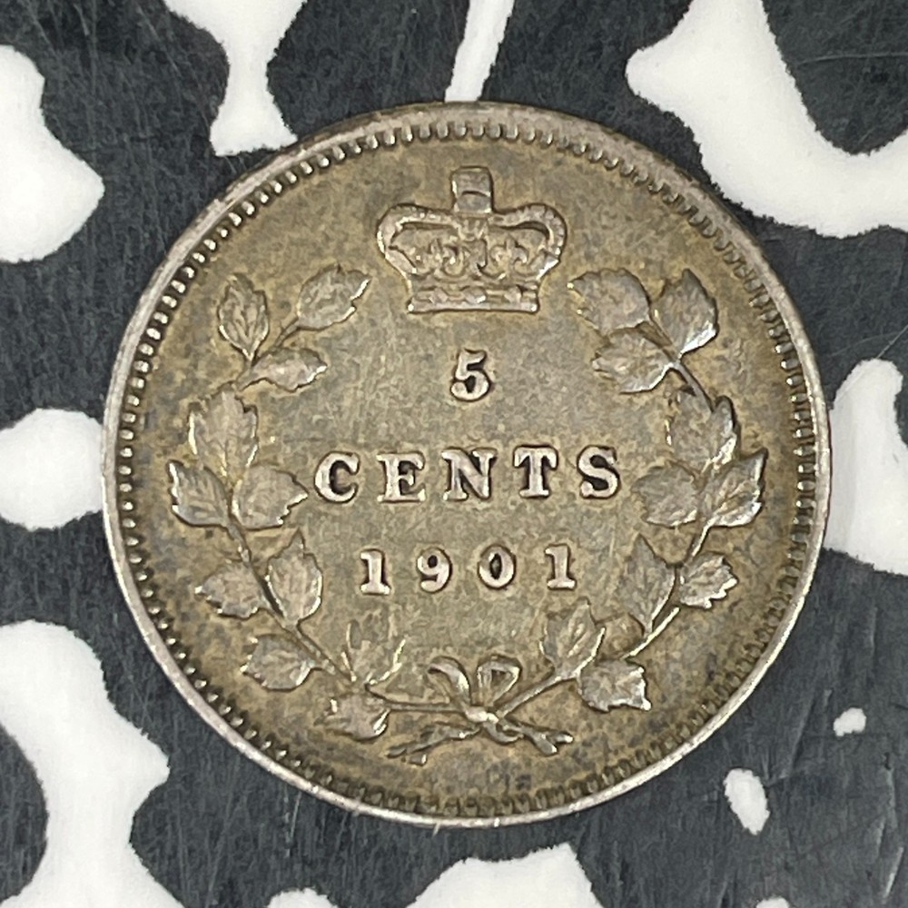 1901 Canada 5 Cents Lot#C8103 Silver! Nice!