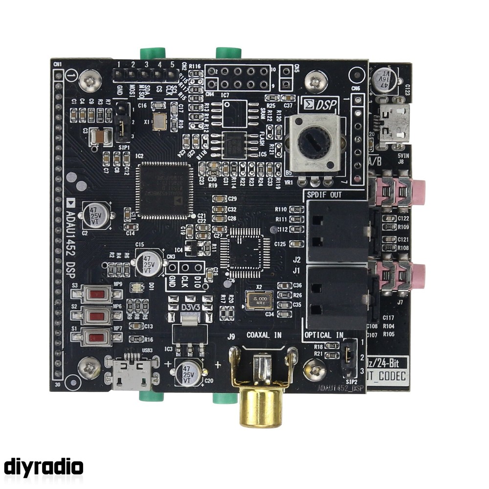 ADAU1452-DSP Development Board and AD1938 4 In 8 Out Decoder Board with USBi
