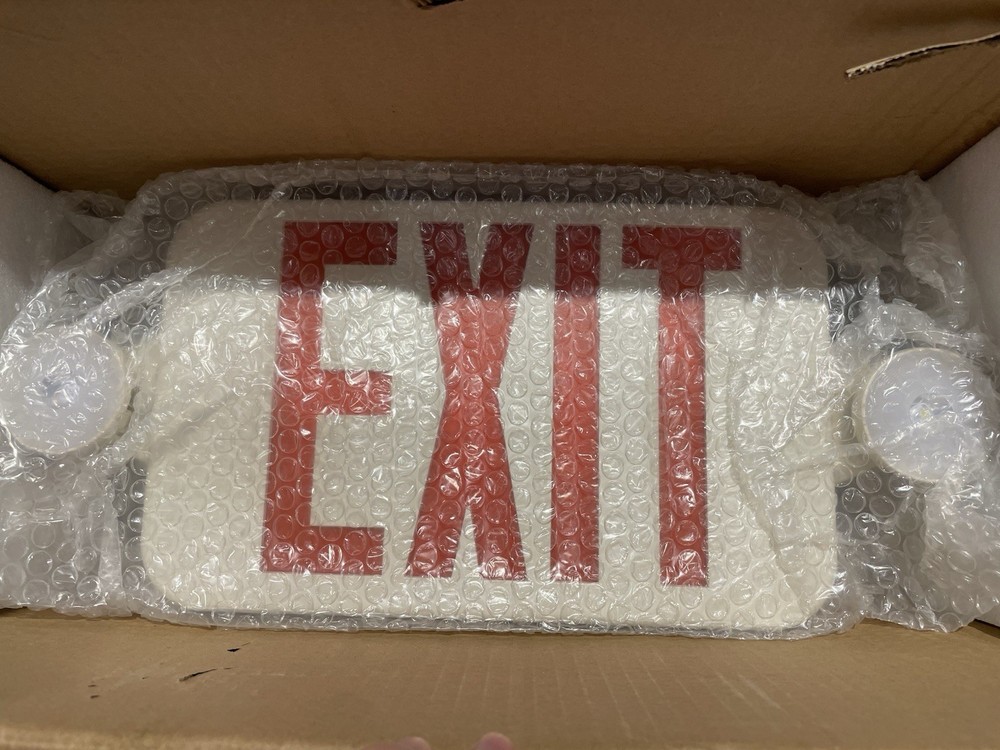 NEW Freelicht LED Exit Sign Emergency Light Combo