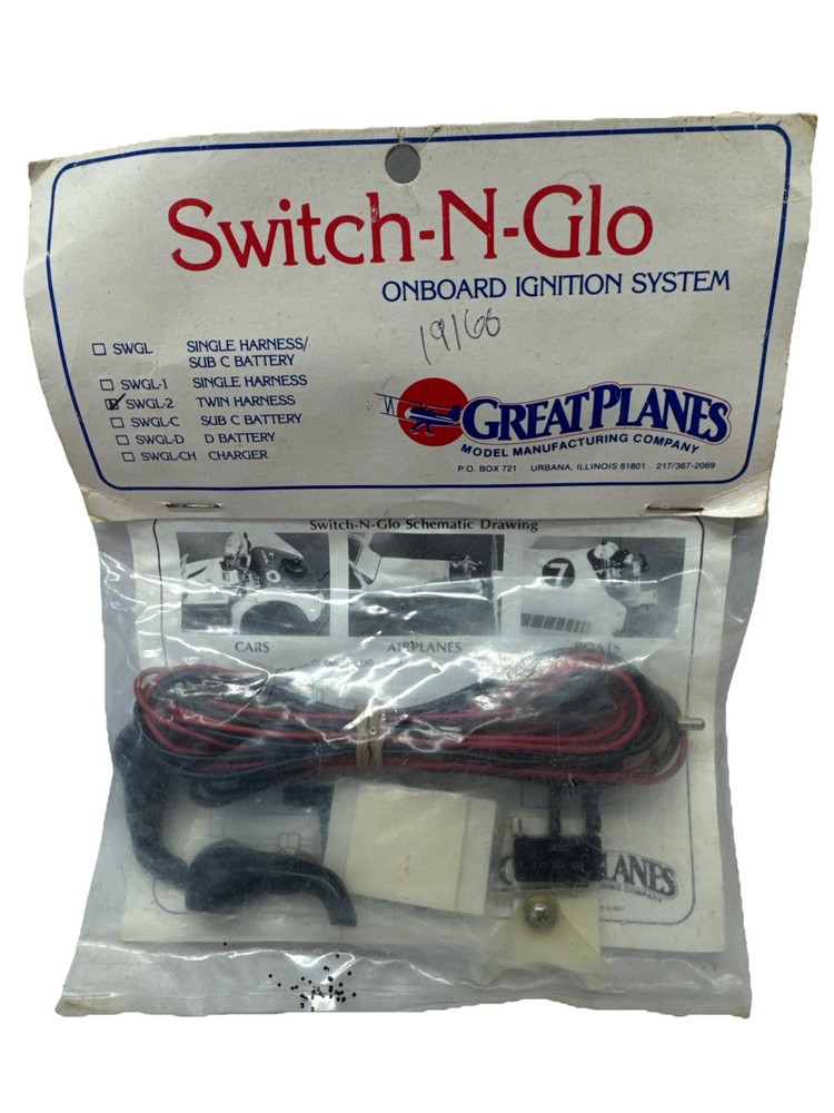 Great Planes Switch-N-go Onboard Glow RC Engine Ignition System  NOS