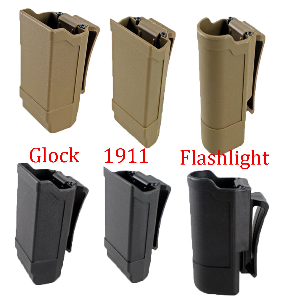 Tactical Double Stack/Single Stack Magazine Pouch Mag Holster Flashlight Holder