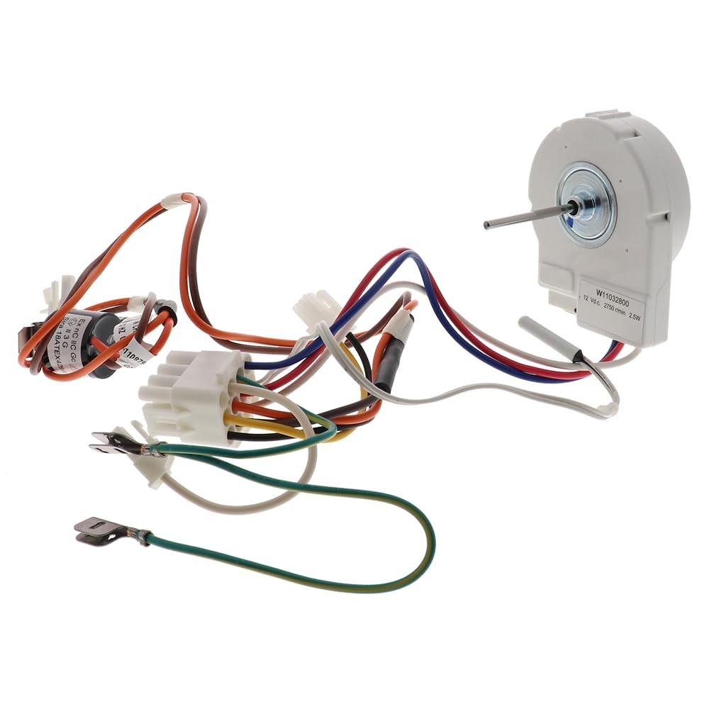 Exact Replacement W11032800 Refrigerator Evaporator Fan Motor for Whirlpool