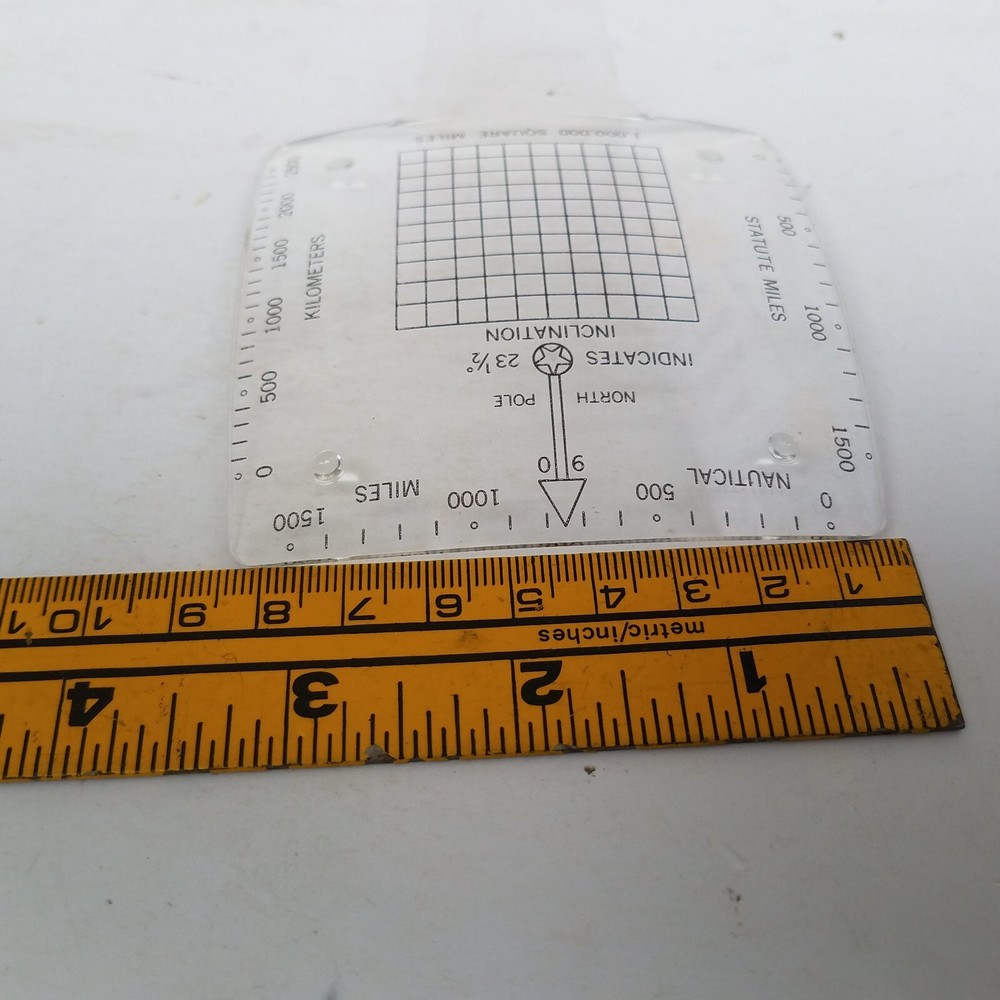 Map Grid Reference Curved Inclination Guide Tool 1000000 Square Miles