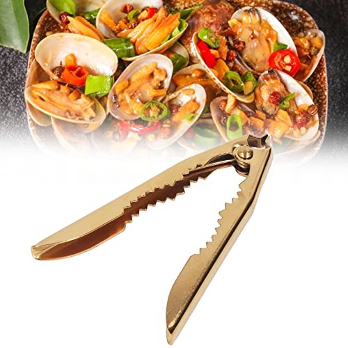 NutCracker, Stainless Steel Gold Nut Cracker Tool Crab Cracker Portable Sturdy
