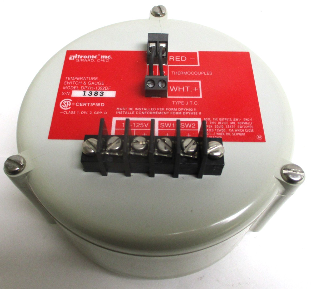 ALTRONICS , DPYH-1392DF , 2-POINT TEMPERATURE SWITH & GAUGE , SURPLUS