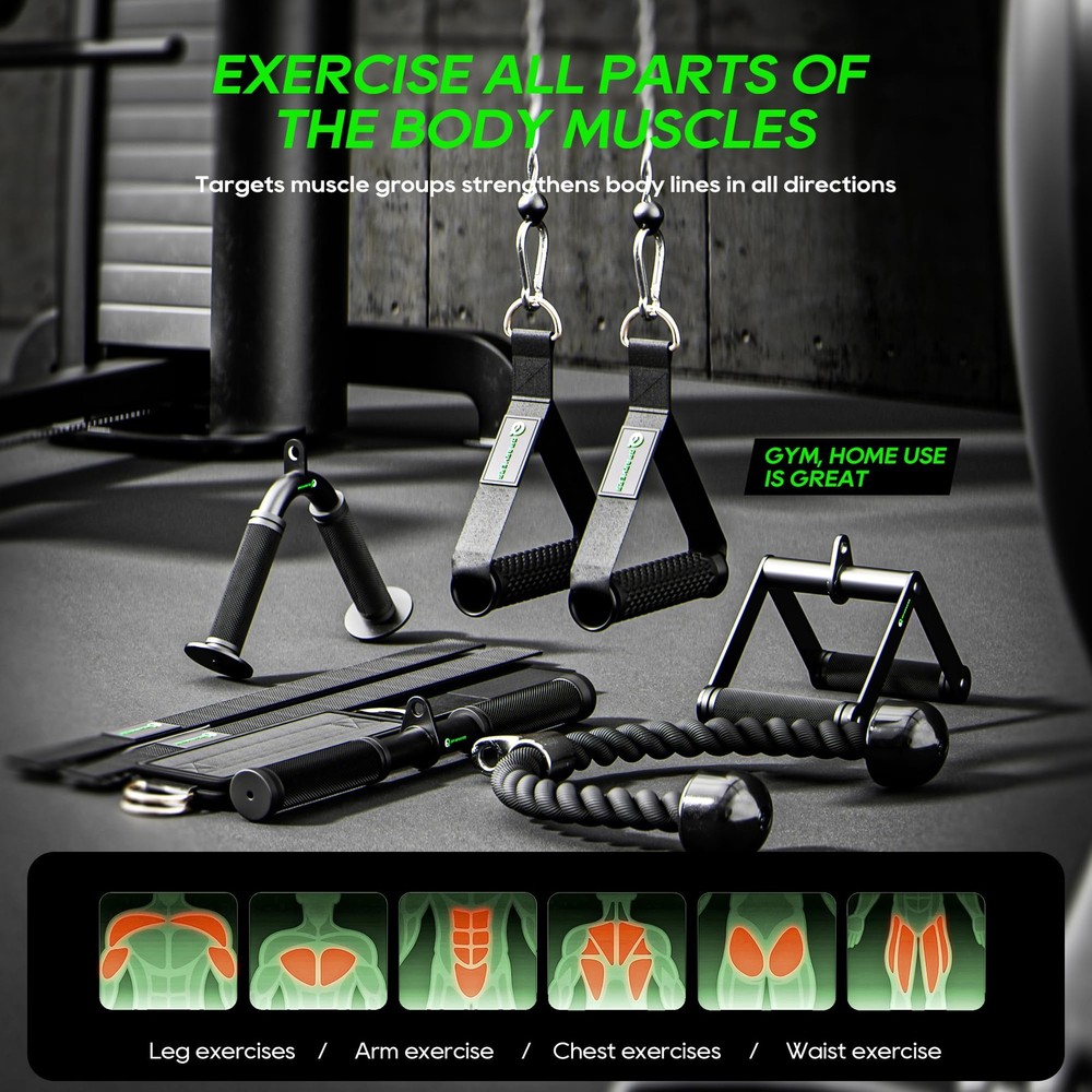 Cable Machine Attachment LAT Pulldown Attachments Cable Machine Accessories f...