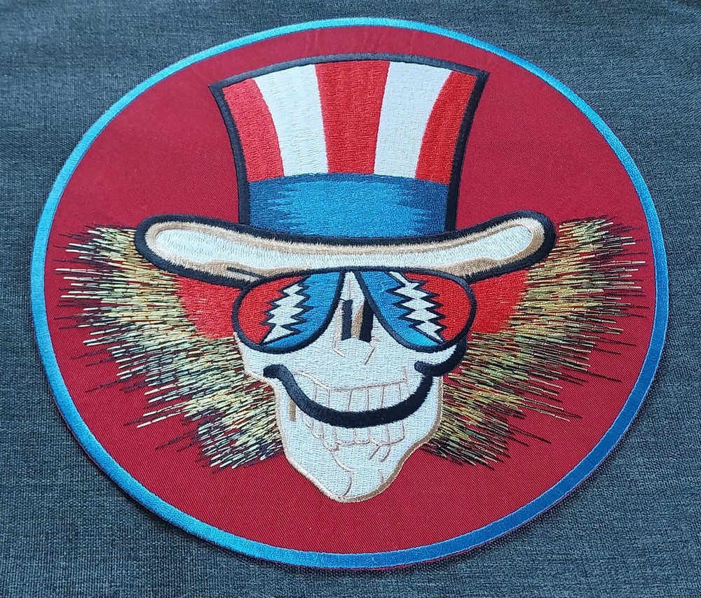 Grateful Dead LARGE Uncle Sam Deadhead Official Embroidered BACK Patch LICENSED