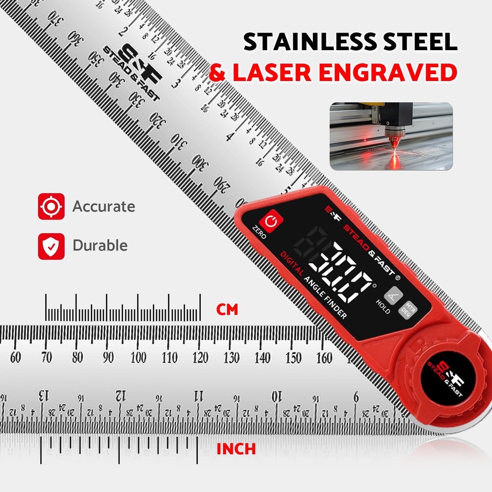 Digital Angle Finder Tool 7 Inch / 200 mm, Miter Saw Protractor for Compound ...