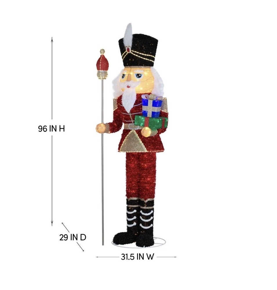 Member's Mark 8' Pre-Lit Pop-Up Twinkling Nutcracker