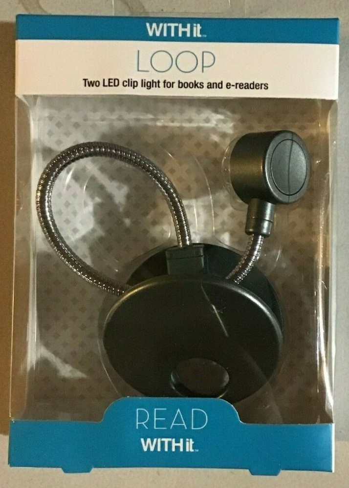 WITHit Loop Clip On Book Light – Space Gray – Reading Light with Clip - NEW