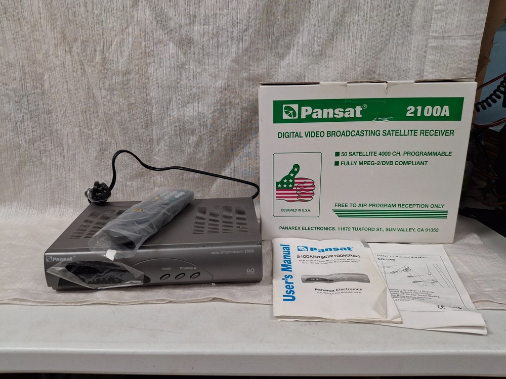 Pansat 2100A Digital Video Broadcasting Satellite Receiver in Box