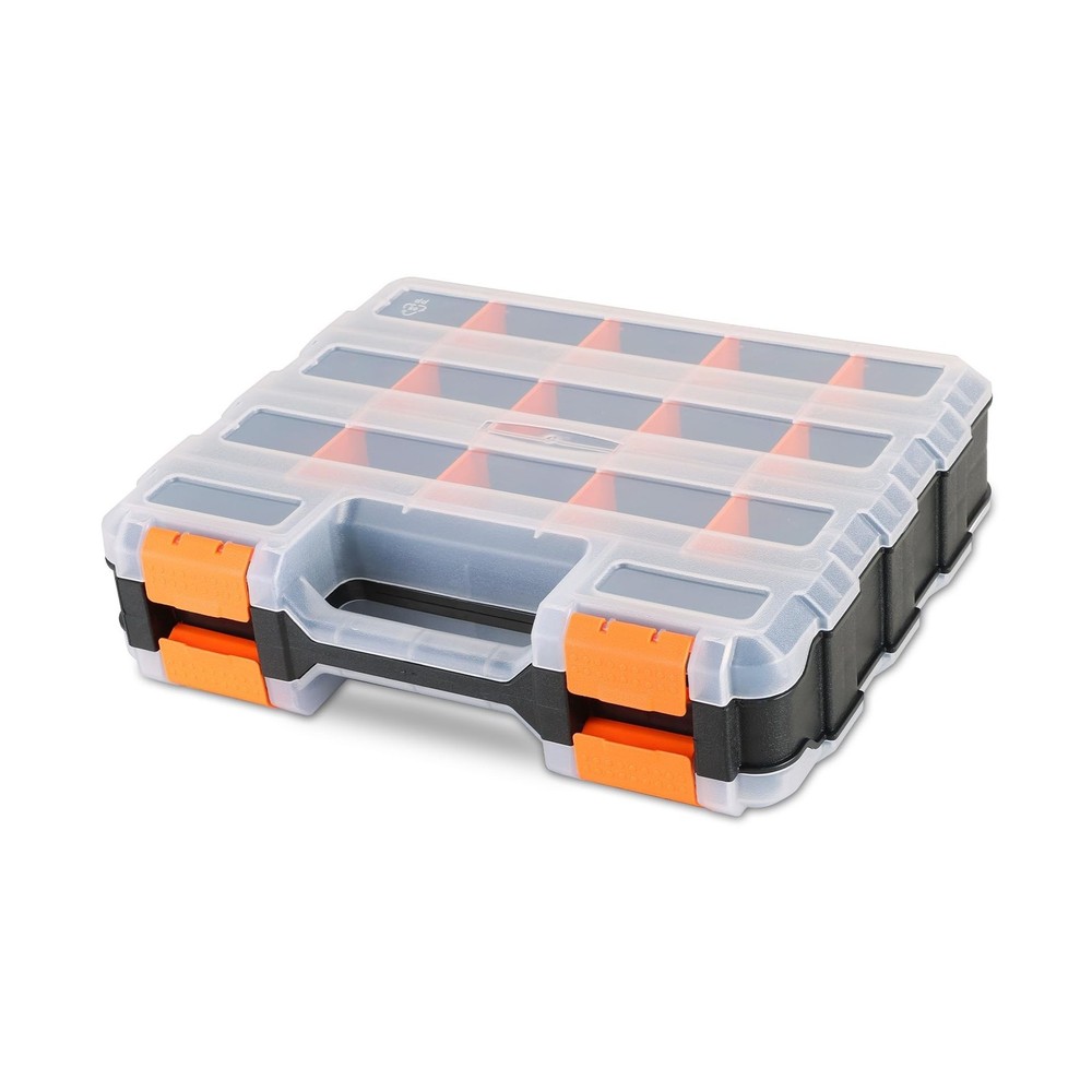 Small Parts Organizer | Storage Case Tools Box Organizer 34-Compartments Doub...