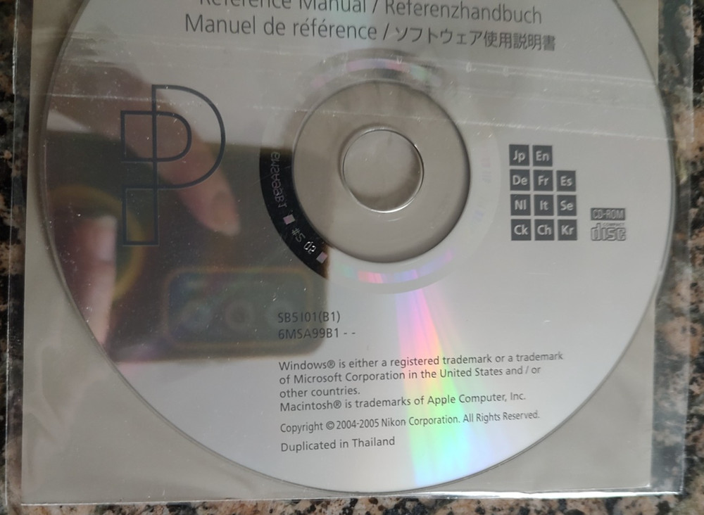 NIKON PictureProject 1.6 Windows / MAC CD 2004-2005 with CD Reference Manual