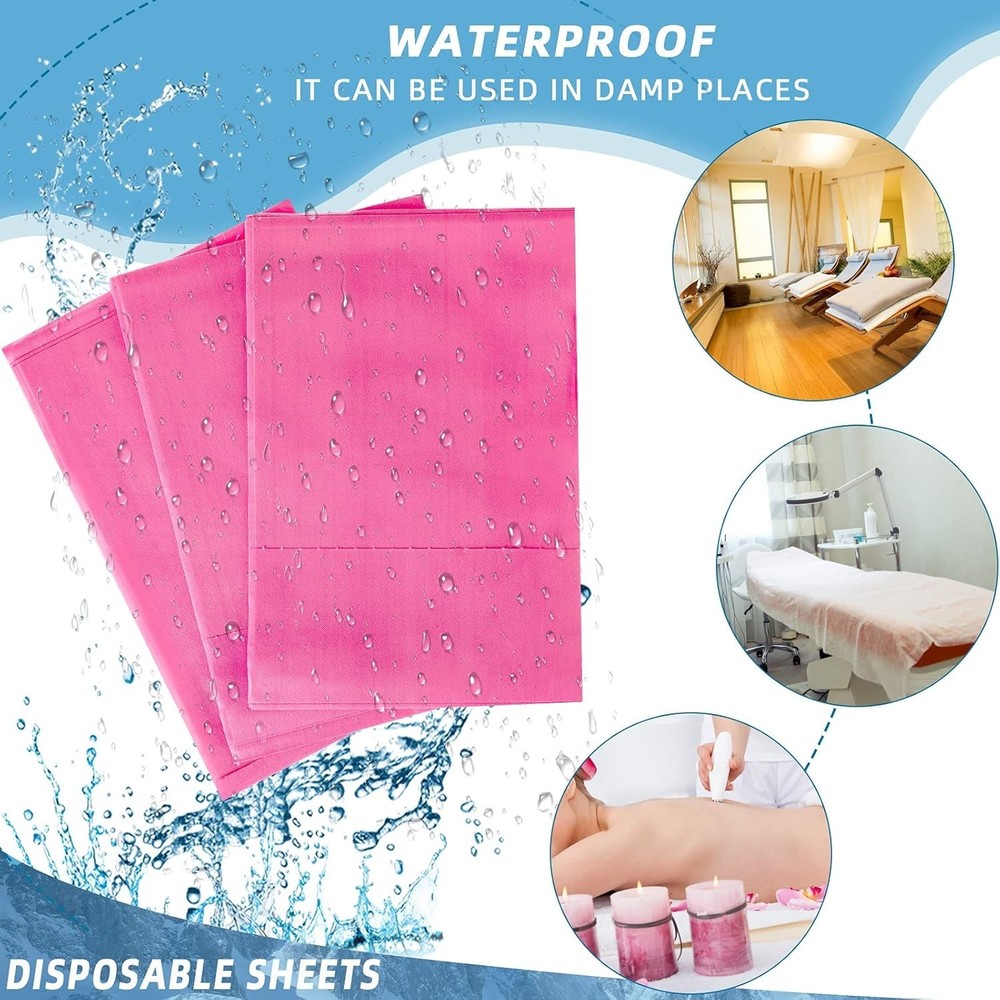 20 Pieces Disposable Bed Sheets Bed Cover Spa Massage Table Sheet Waterproof ...