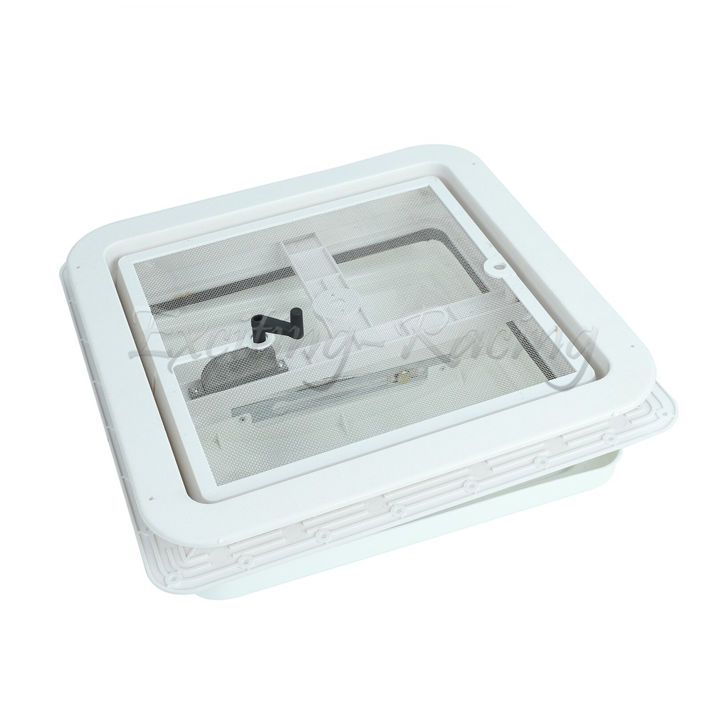 14" RV Roof Vent Kit for Camper Trailer Universal White Lid Interior Garnish