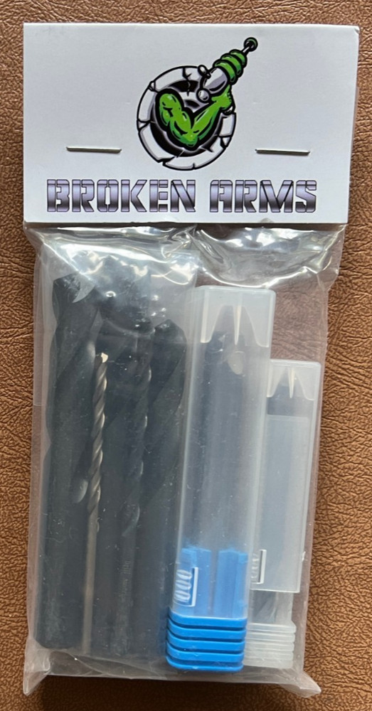 Broken Arms Complete Tooling Kit Cobalt HSS Drill Bits Carbide End Mills 8pc Set