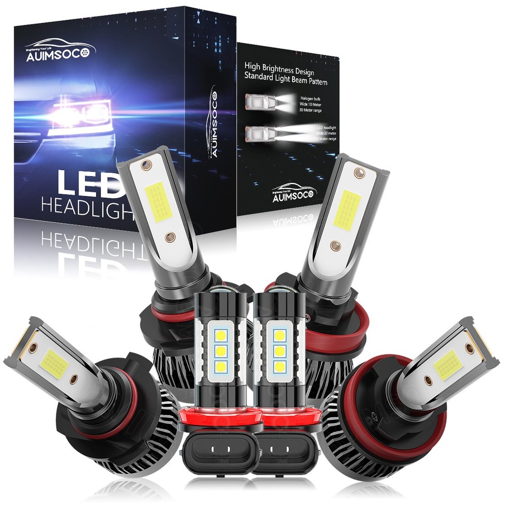 For Jeep Grand Cherokee 2012-2018 LED Headlight Bulbs High Low Beam + Fog Light