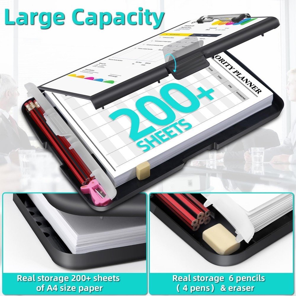 Lightweight Storage Clipboard with Real Hinge - Perfect for Office & Classroom