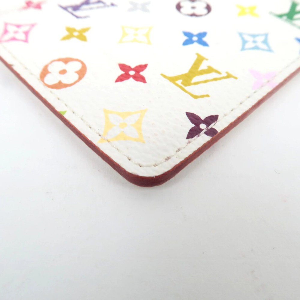 Louis Vuitton Monogram Multicolore Etui Miroir Compact Mirror Blanc M92651 Auth