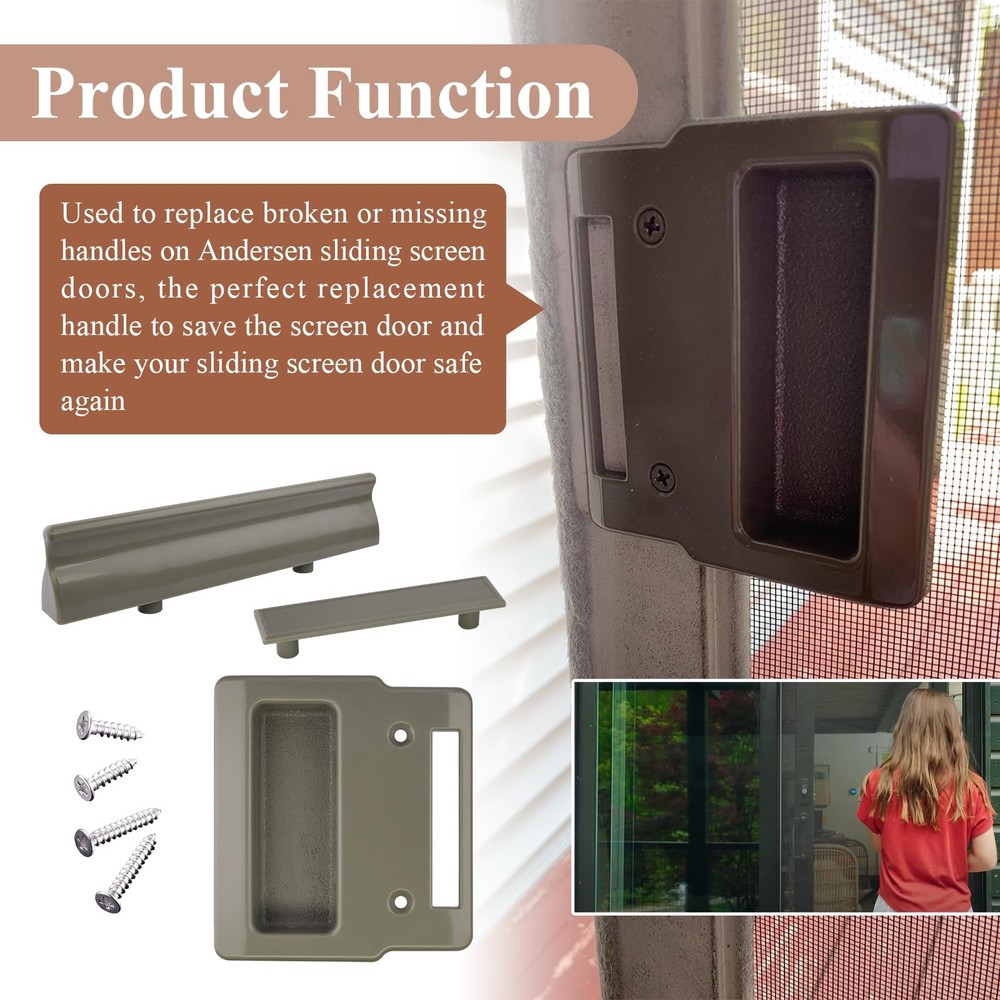 Stone Screen Hardware Kit for Andersen Doors, Fits Andersen A-Series Gliding ...