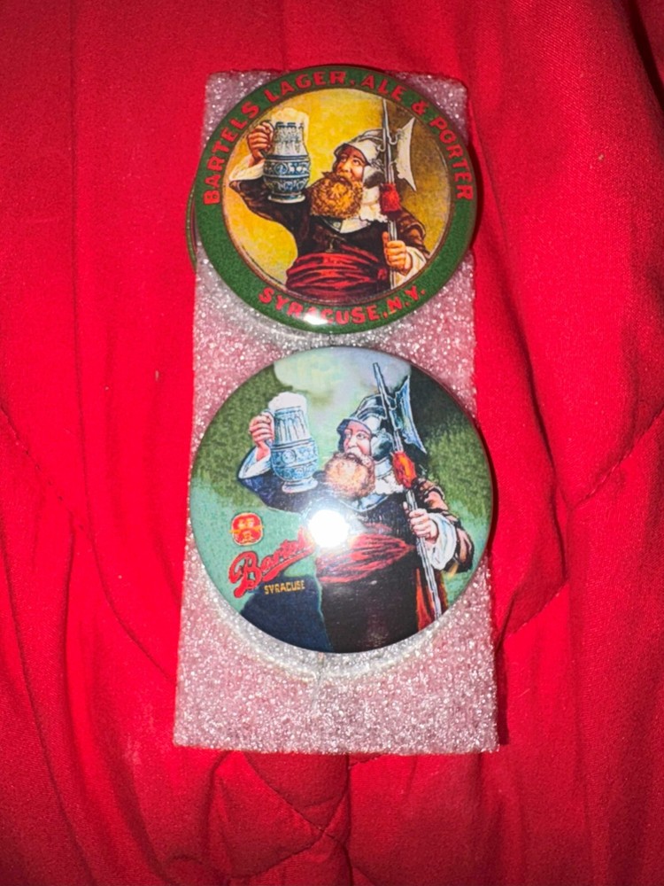 Beer Advertising PIN BACK BUTTONS 4 3"