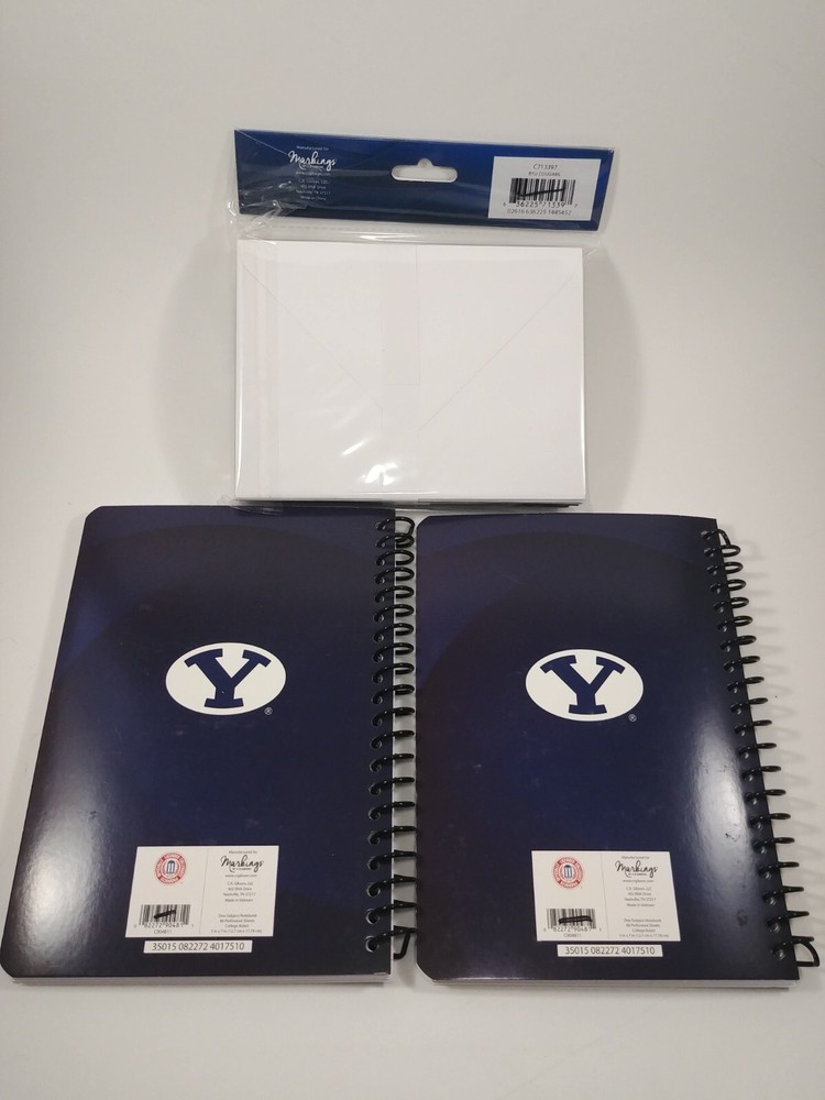 BYU Cougars Notebooks & Notecards NEW (2) Notebooks (1) Notecards