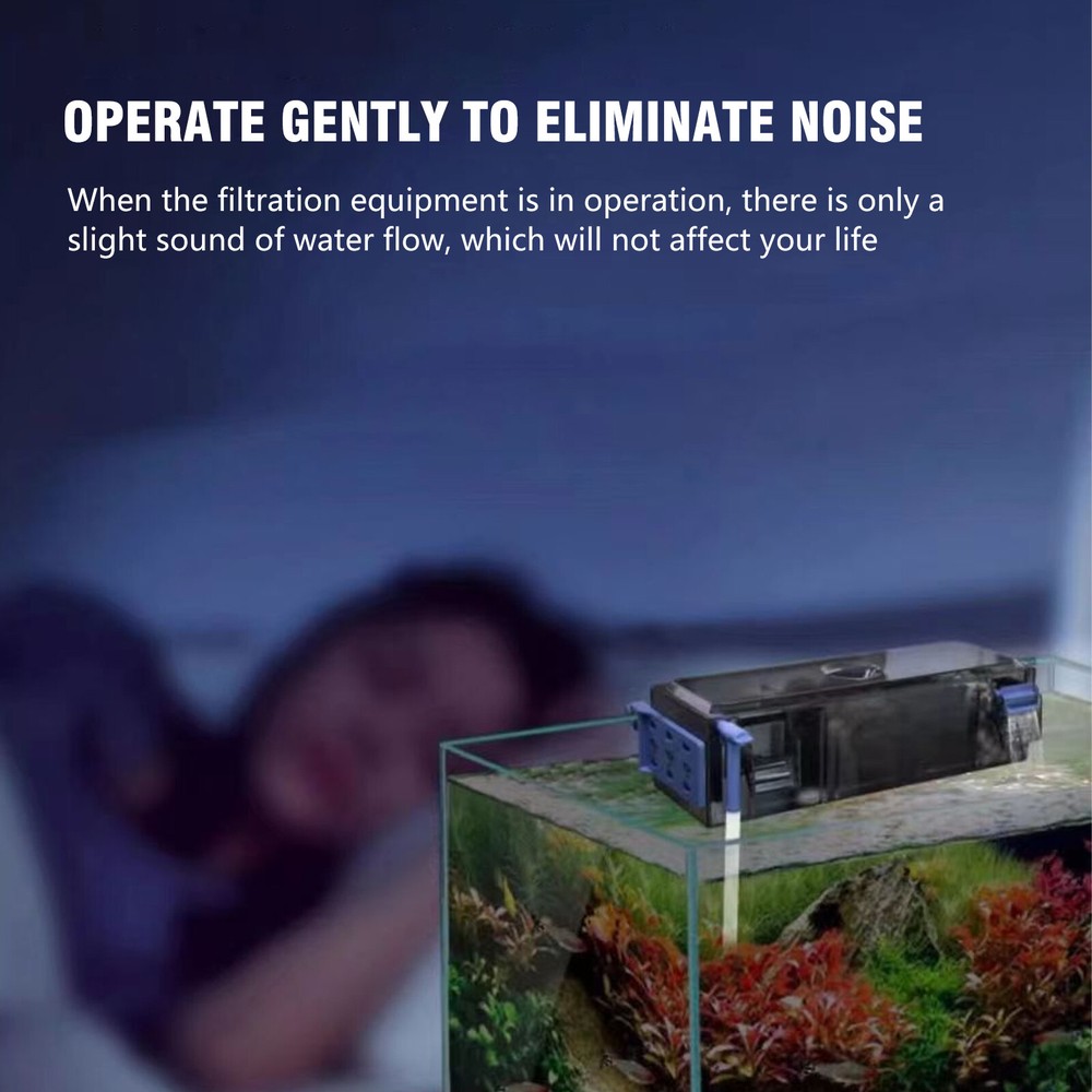 Aquarium Fish Tank Filter with Waterfall Oxygenation Suitable Multi Layer Filter