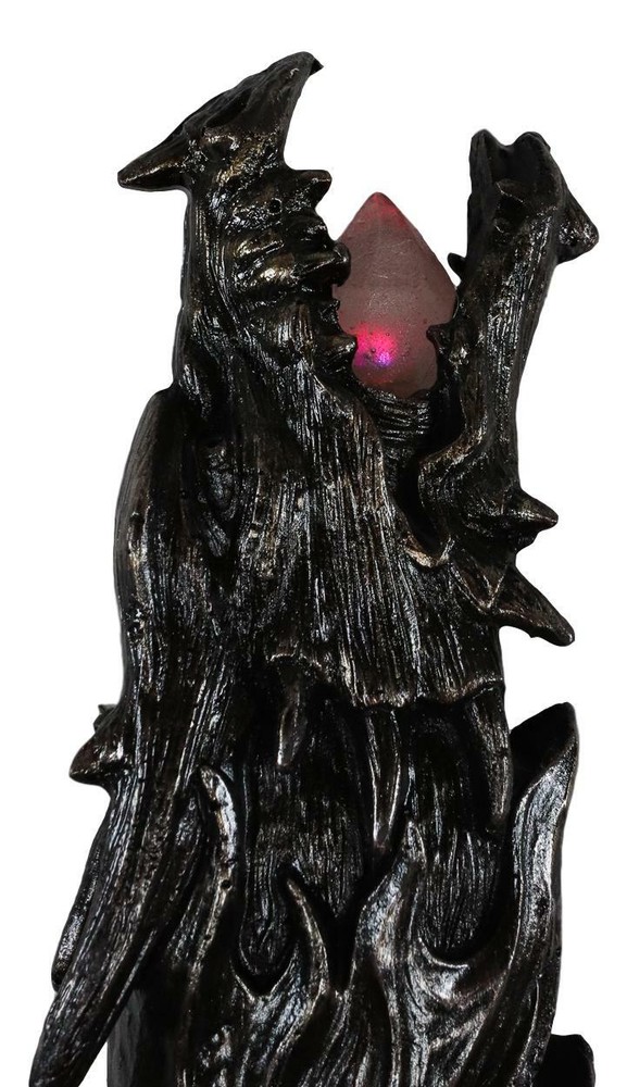 Alchemy Magic Dungeon Dragon Head Scepter LED Torch With Left Claw Wall Decor