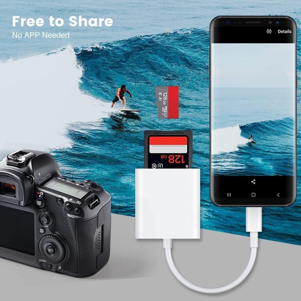 USB C to SD Card Reader, Type C to SD/Micro SD Memory Card Reader